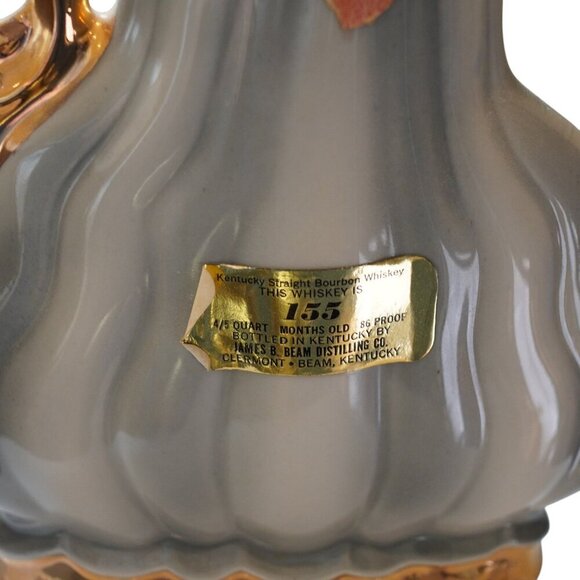 Vintage Jim Beam 1970 Floral Gold Gilt Bourbon Whiskey Decanter empty - Picture 8 of 13